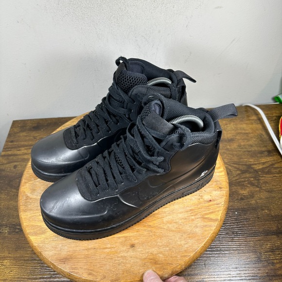 Nike Air Force 1 Foamposite Cup Black Men's Shoes Sneakers Size 8.5 AH6771-001 - Picture 8 of 10
